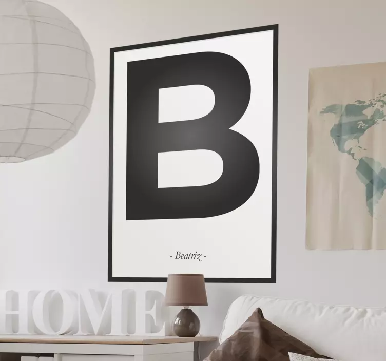 Letter B Bold Wall Sticker - TenStickers