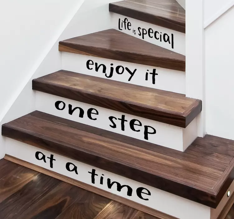 Life is special stair sticker - TenStickers