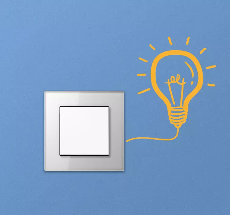 Light switch sticker light bulb connection - TenStickers