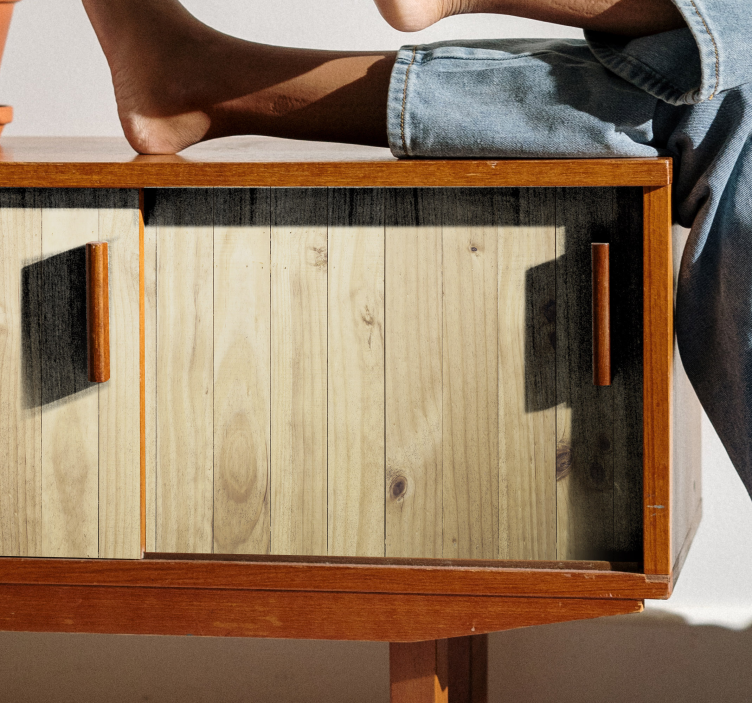 Light wooden pattern vinyl wrap furniture - TenStickers