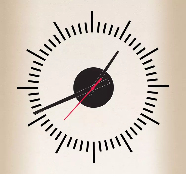 Calibrated line design stick on wall clock - TenStickers