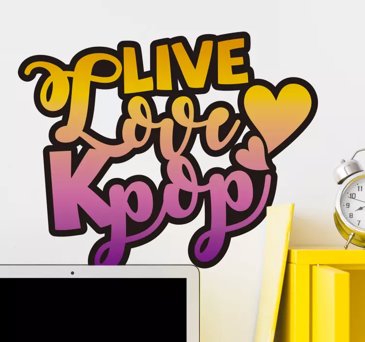 Live love kpop pop music wall sticker - TenStickers