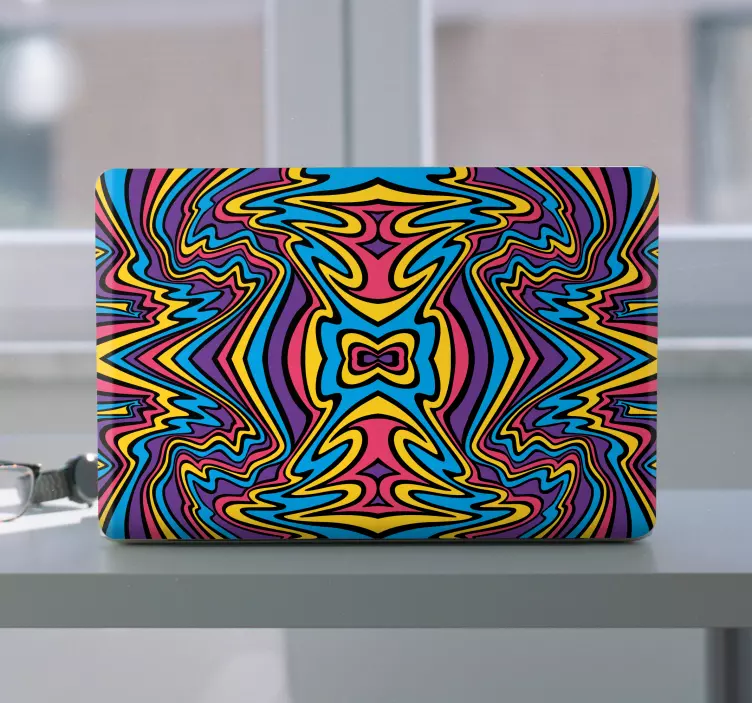 Lively Geometric Concept laptop skin - TenStickers