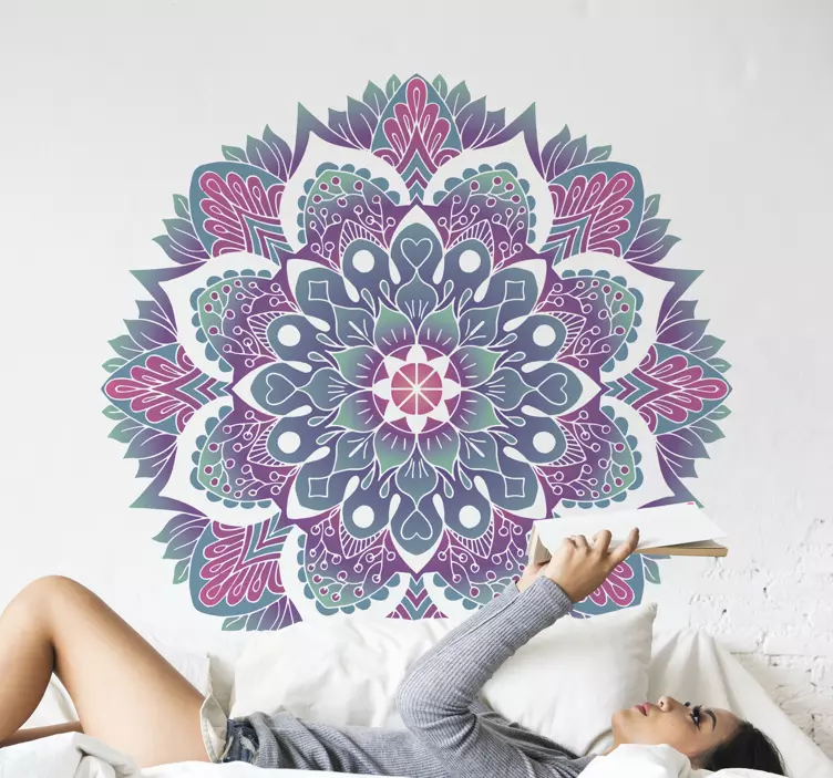 Location sticker in colorful mandala style - TenStickers