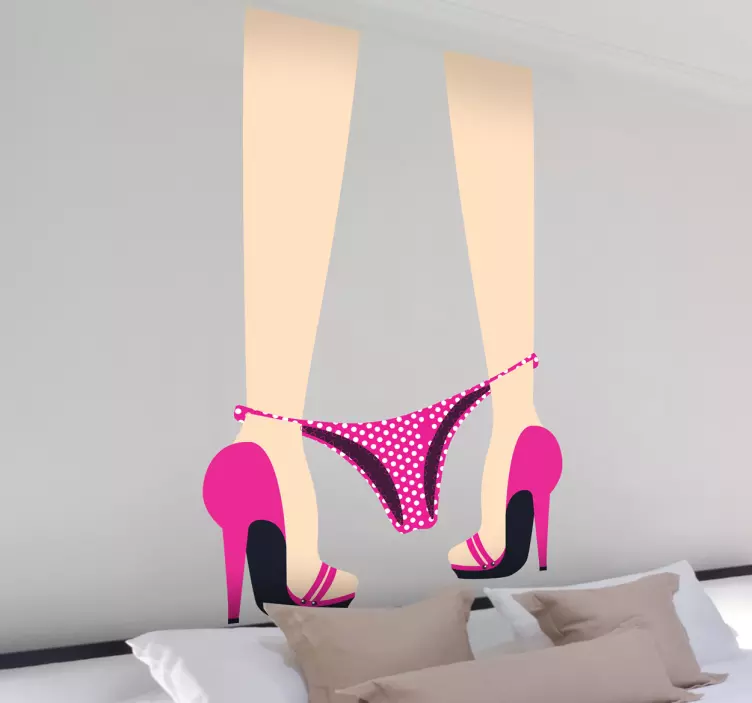 Losing Underwear Erotic Sticker - TenStickers