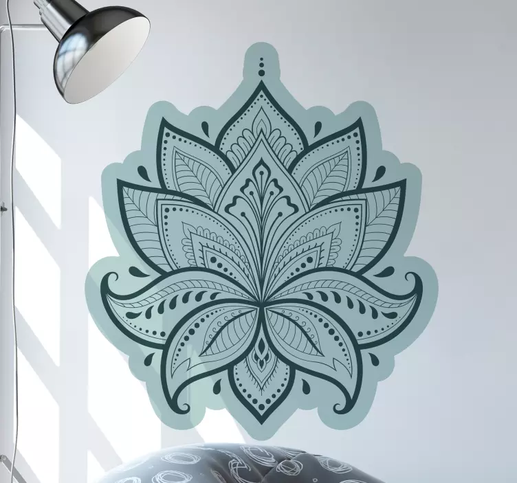 Lotus flower growing flower wall sticker - TenStickers