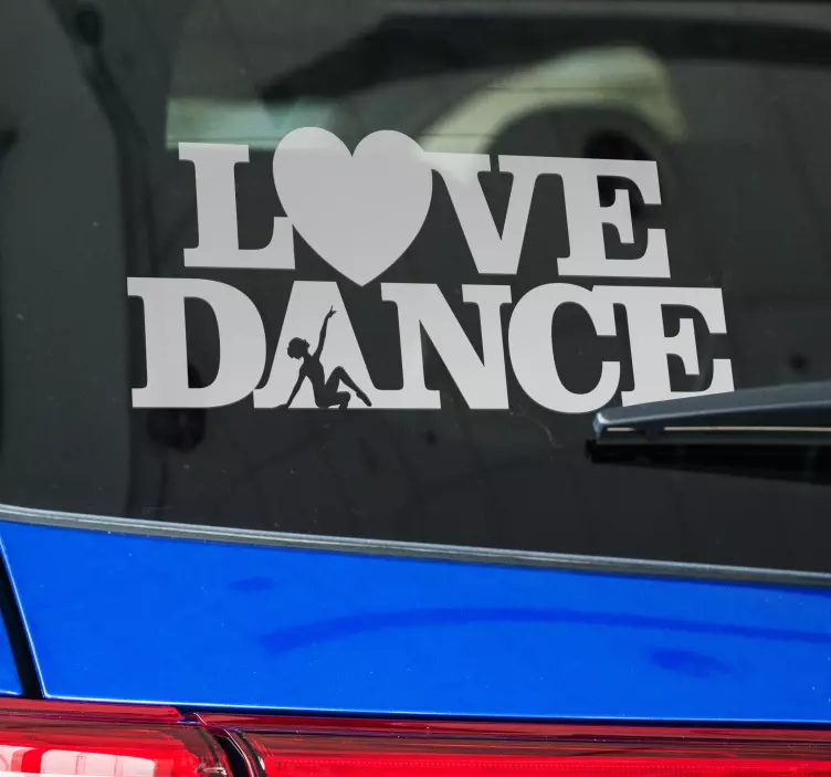 Love Dance Car Sticker - TenStickers