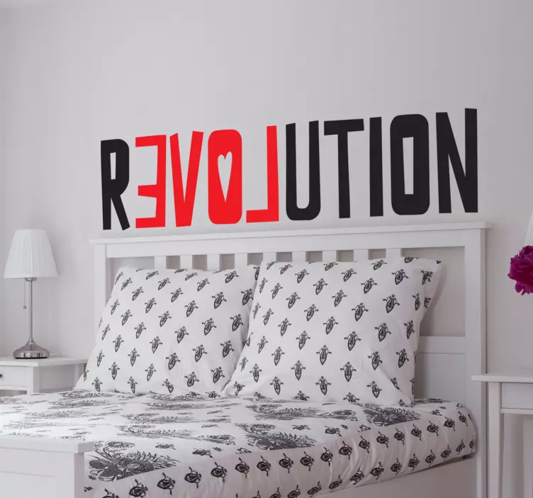 LOVE YOUR REVOLUTION quote wall sticker - TenStickers