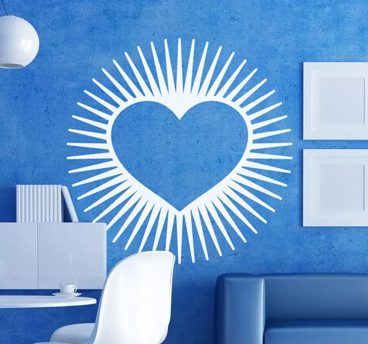 Luminous heart living room wall sticker - TenStickers