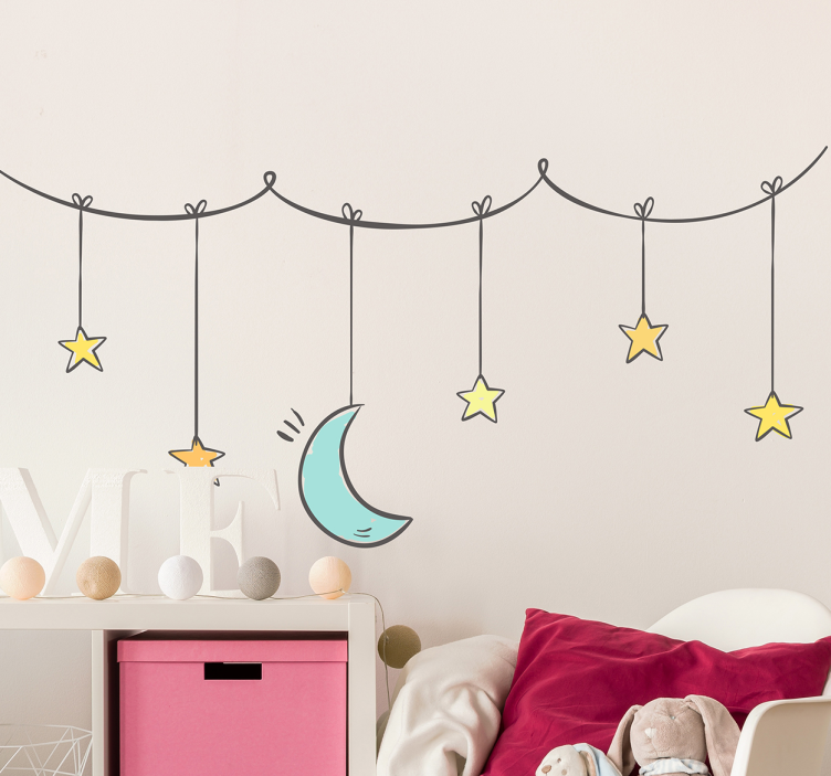 Lunar and Celestial Bodies wall sticker for kids - TenStickers