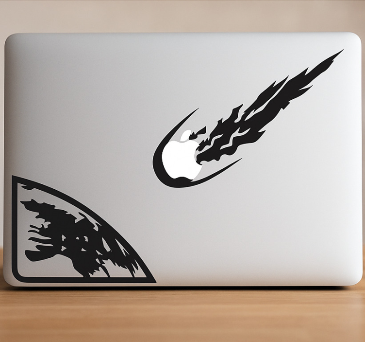 Macbook meteor impact laptop sticker - TenStickers