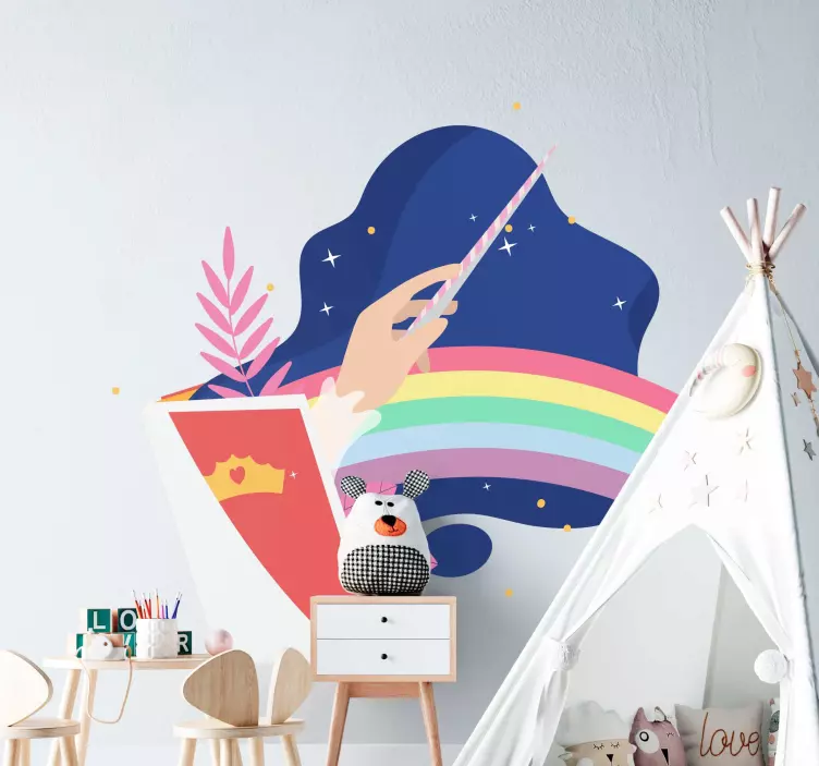Magic Rainbow Scene wall sticker for kids - TenStickers
