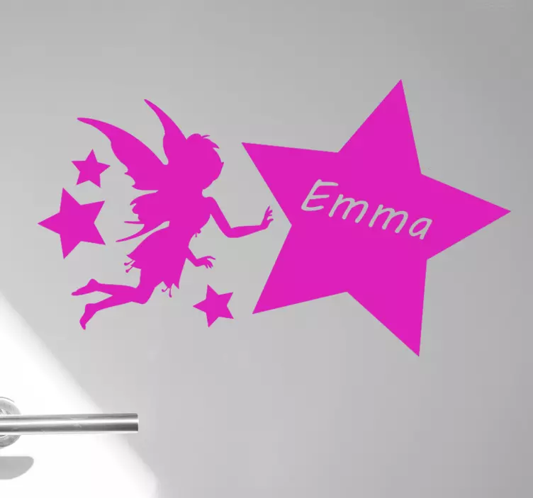 MAGICAL FAIRY WITH STAR wall sticker for kids - TenStickers