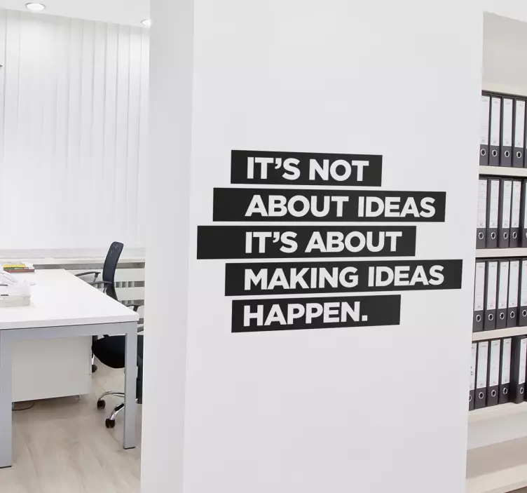 Making ideas happen office wall sticker - TenStickers