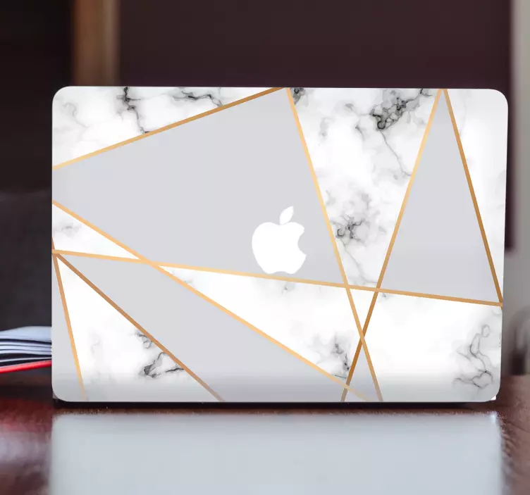 Marble Pattern Geometry laptop skin - TenStickers