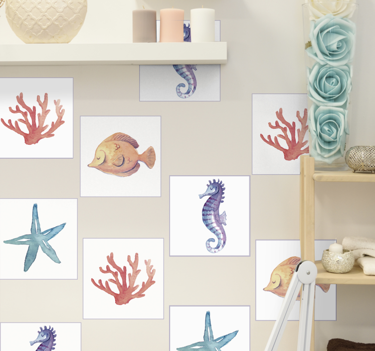 Marine seashell animal wall sticker - TenStickers