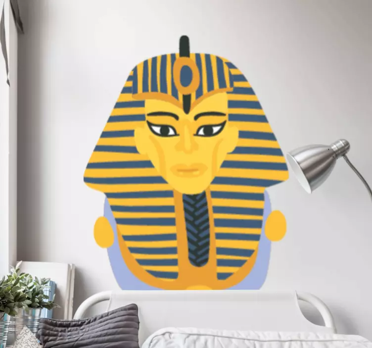 Mask of Pharaoh politics sticker - TenStickers
