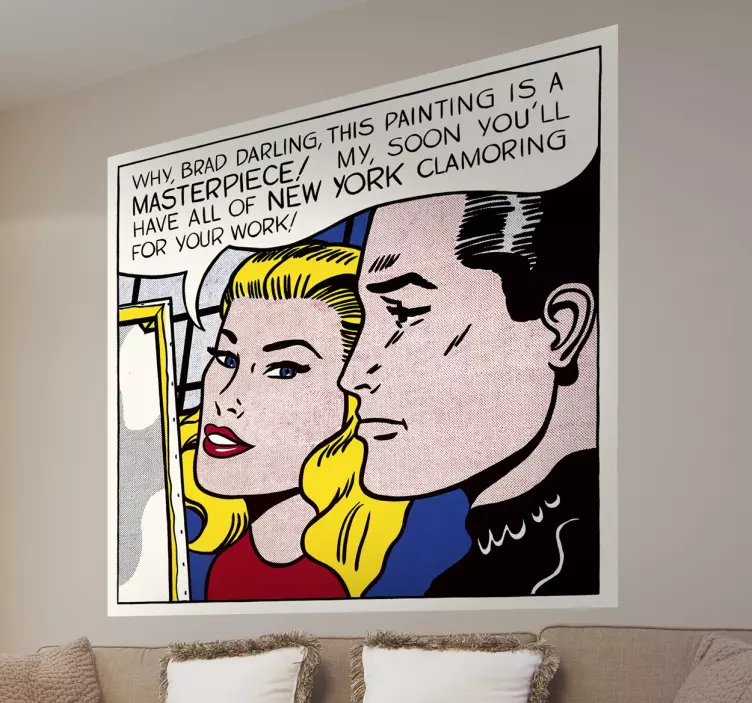 Masterpiece Roy Lichtenstein Art Wall Decal - TenStickers