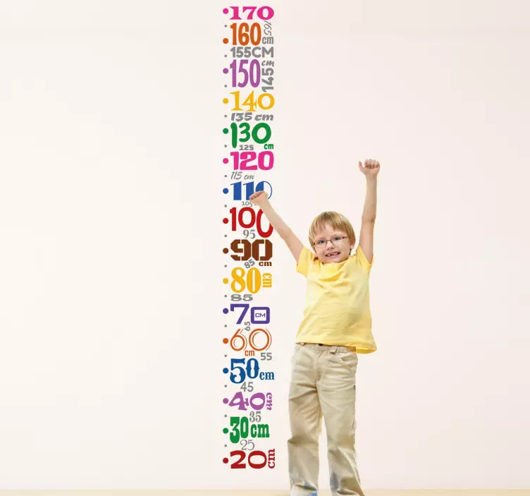 Height chart kids wall sticker - TenStickers