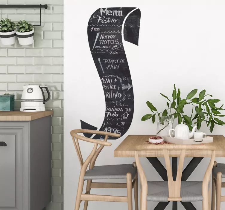 Menu Display Element chalkboard sticker - TenStickers