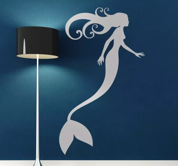 Mermaid Silhouette Decal - TenStickers