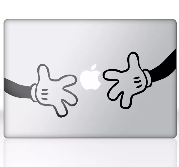 Mickeys Hands MacBook Sticker - TenStickers