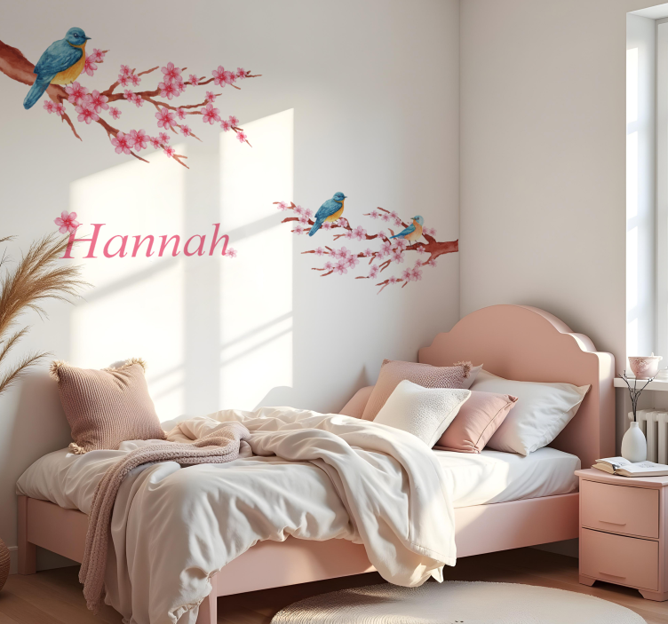 Minimalist peaceful blossom wall sticker - TenStickers
