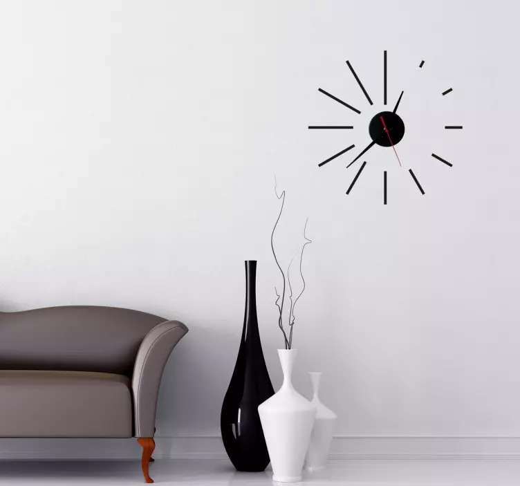 Modern spiral design stick on wall clock - TenStickers