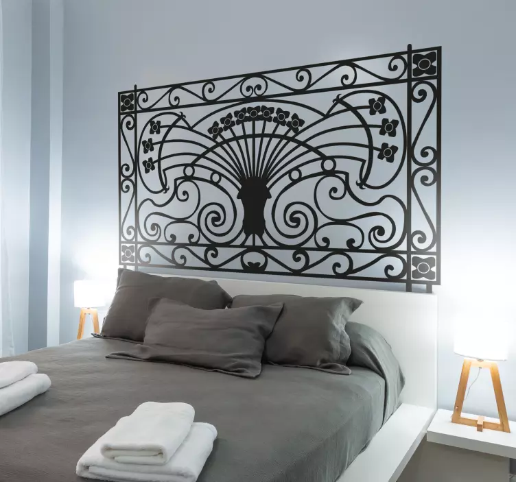 Modern style headboard decal - TenStickers
