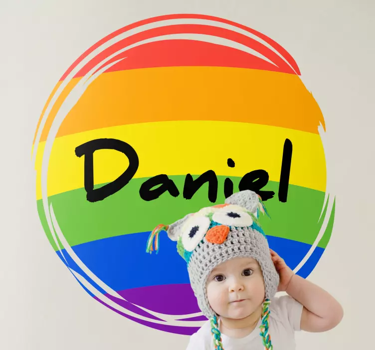 Modern vinyl rug personalized name design - TenStickers