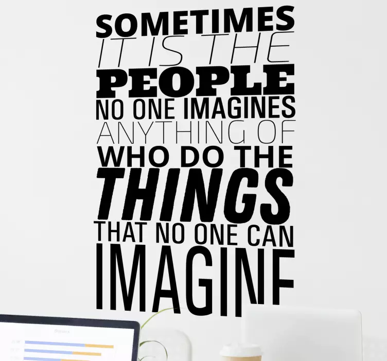 Moivational Alun Turning quote sticker - TenStickers