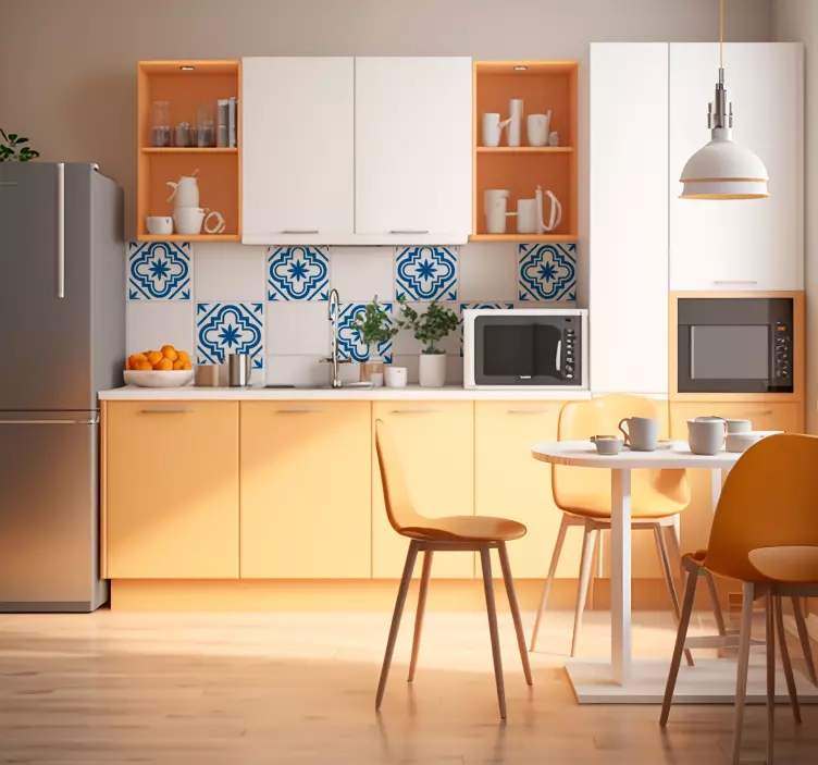 Monocolor Hydraulic Vinyl Tile Sticker - TenStickers