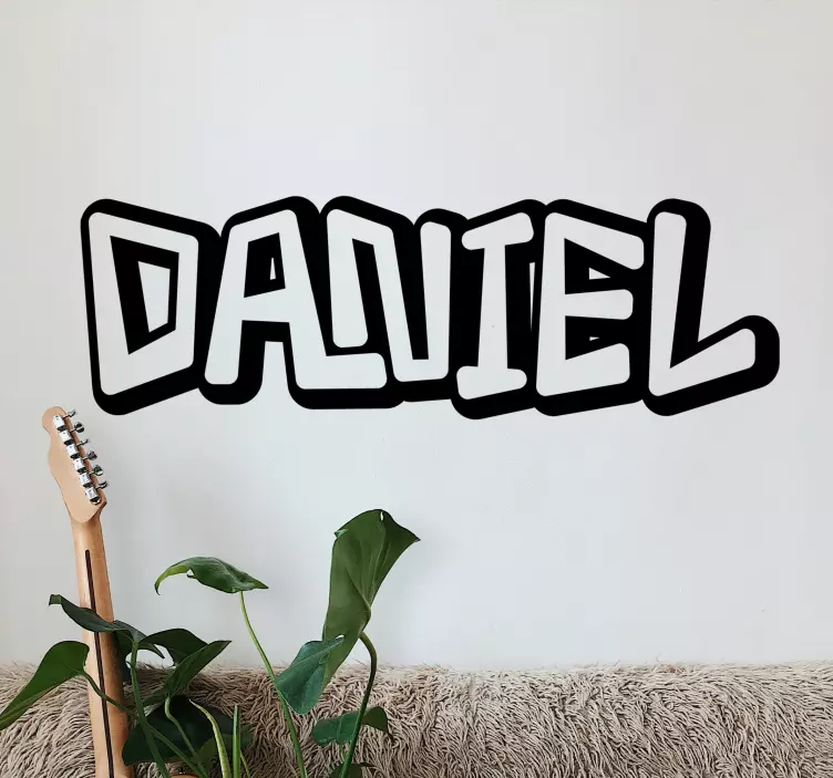 Monocolor retro graffiti text customize decal - TenStickers