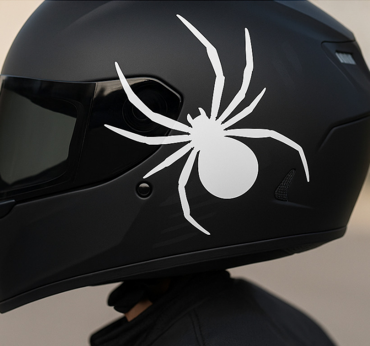 Monocolor spider design motorbike sticker - TenStickers