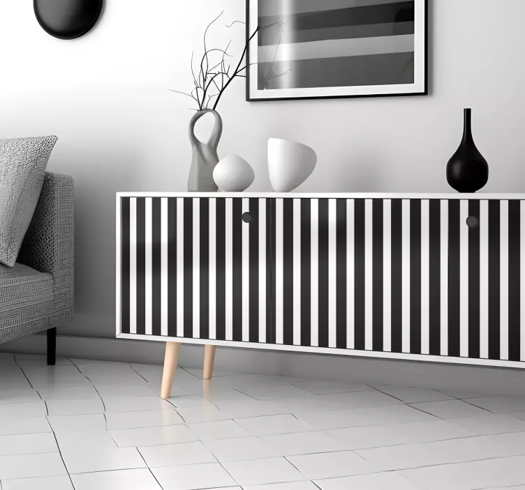 Monocolor vertical lines furniture sticker   - TenStickers