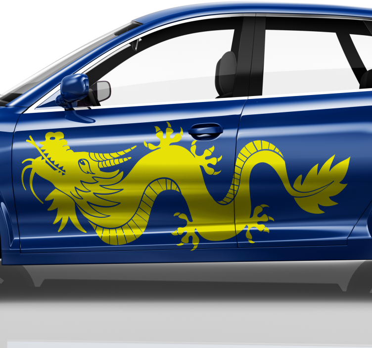 Monocolour dragon large car decal - TenStickers
