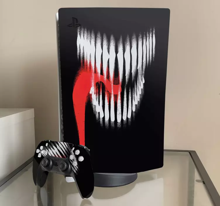 Monster teeth design ps5 sticker - TenStickers