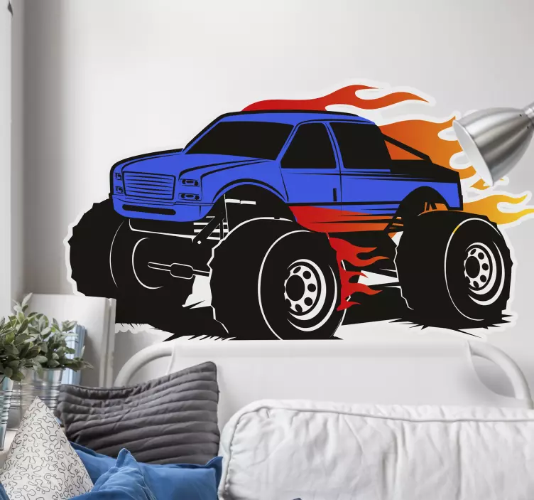 Monster Truck Racing vehicle sticker - TenStickers
