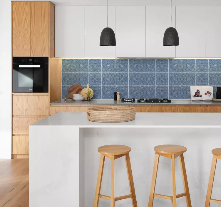 Mosaic Mandala kitchen tile sticker - TenStickers