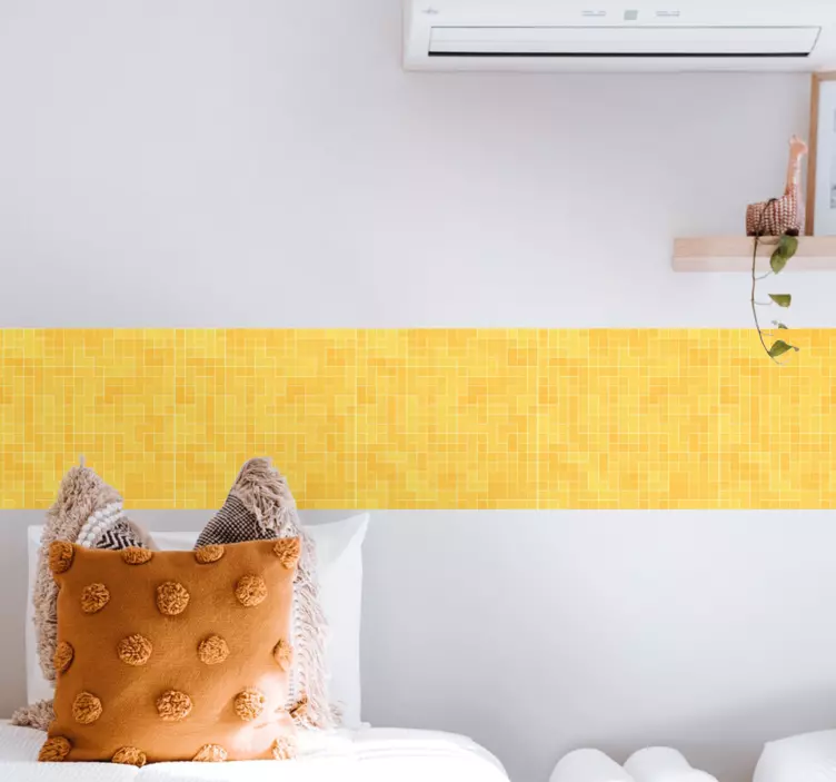 Mosaic pattern overlay wall border sticker - TenStickers