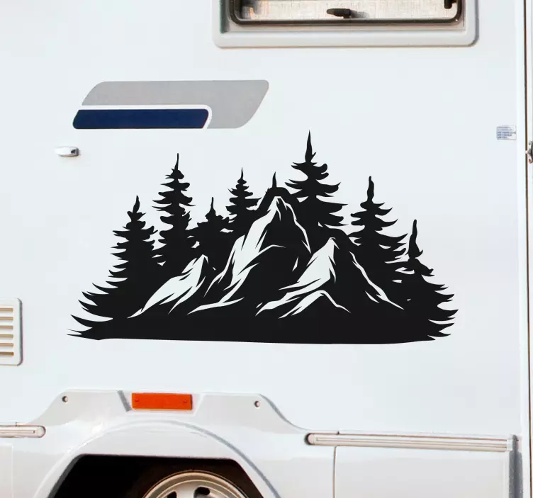 Mountain range campervan decal - TenStickers