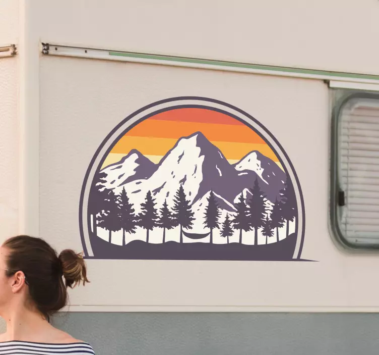 Motor Home wilderness caravan sticker - TenStickers