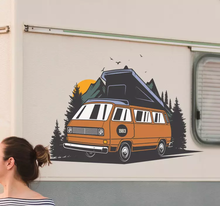 Journey badge caravan sticker - TenStickers