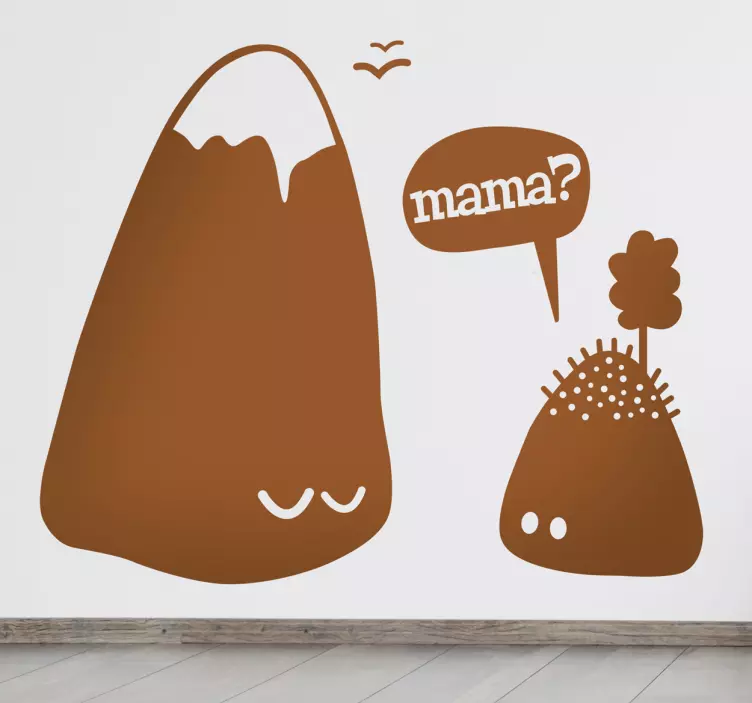 Mountain and Creature wall sticker for kids - TenStickers