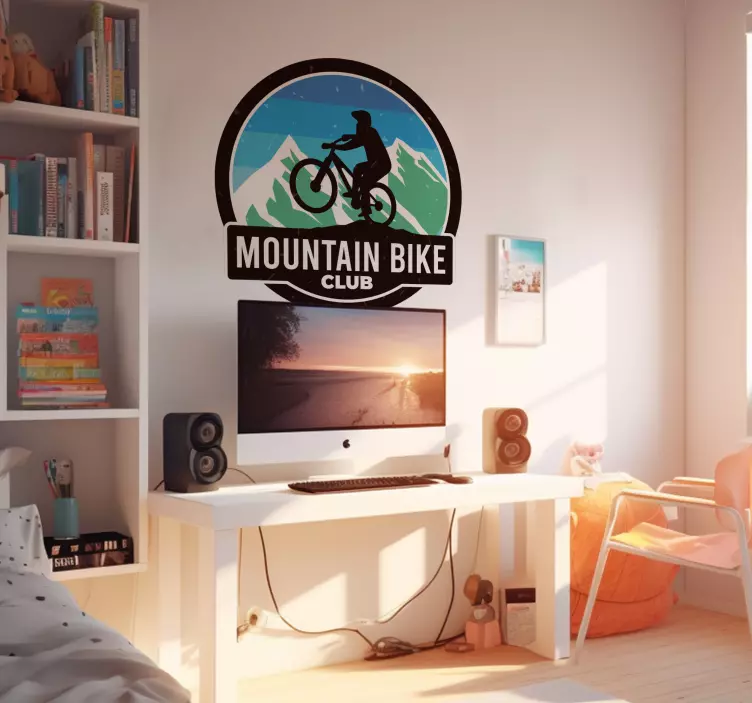 Mountain bike club teenage wall sticker - TenStickers