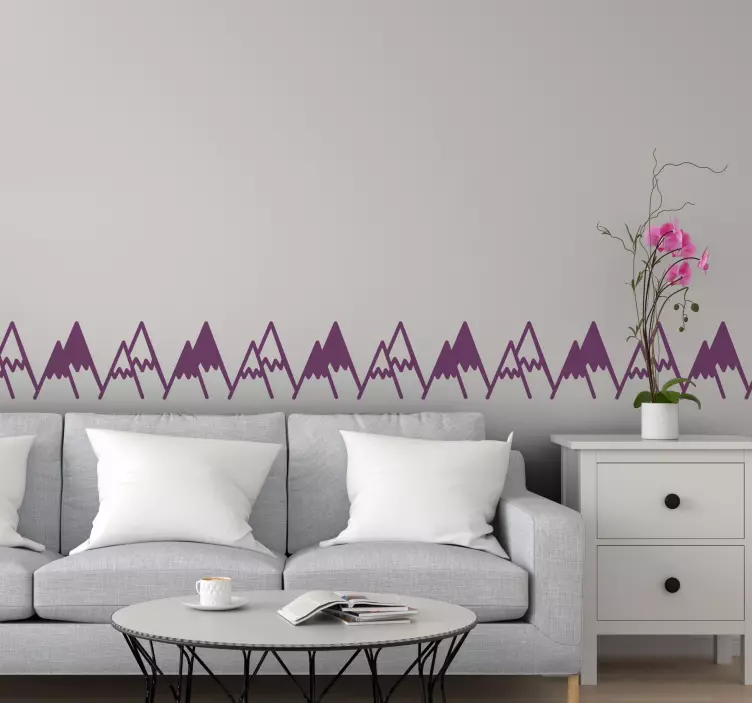 Mountain Range Pattern nature wall sticker - TenStickers