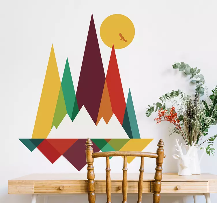Mountains wall vinyl sticker - TenStickers