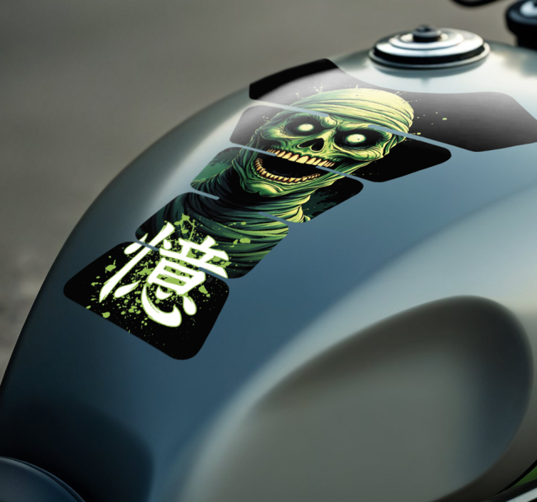 Mummy death motorbike sticker - TenStickers