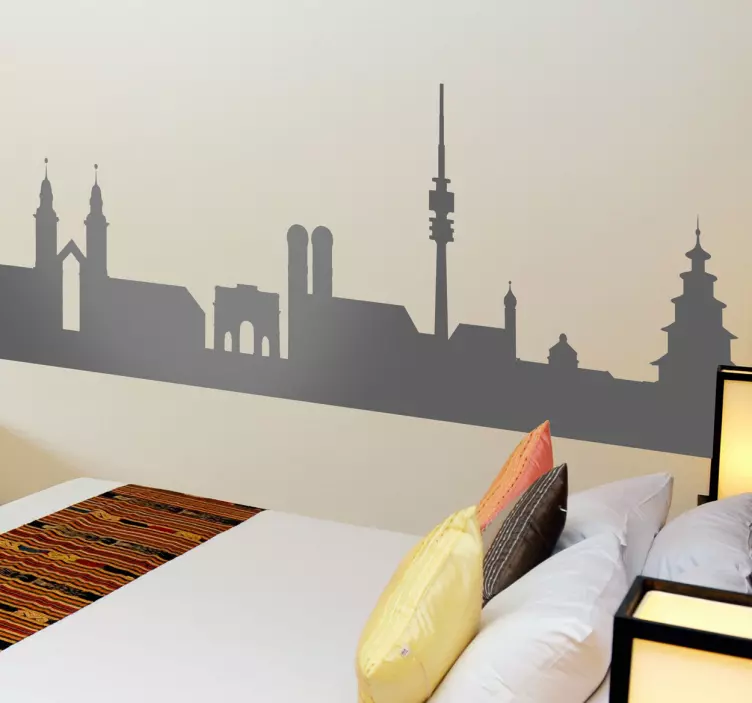 Munich Silhouette Wall Sticker - TenStickers