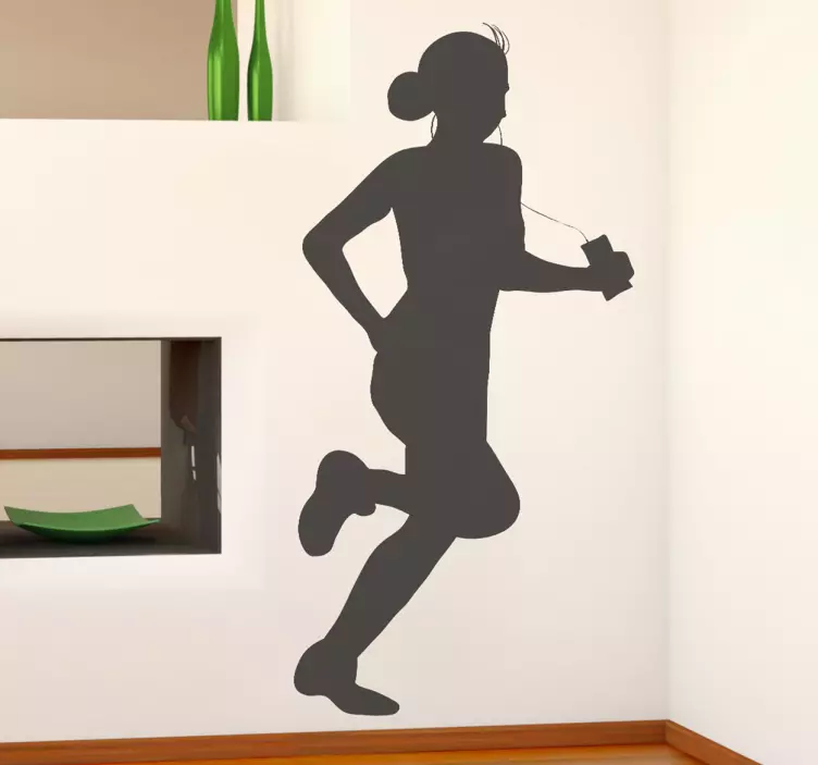 Music Running wall sticker for bedroom - TenStickers